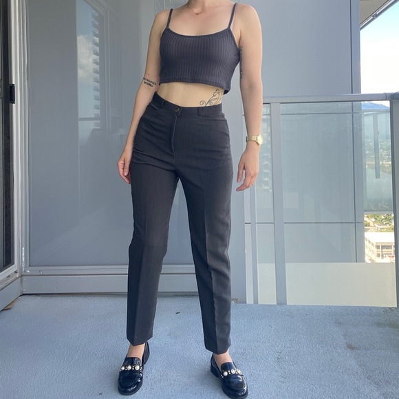 Vintage Grey High Waisted Pants - Picture 3 of 14